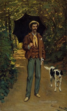 Victor Lienzo - Victor Jacquemont sosteniendo una sombrilla Claude Monet